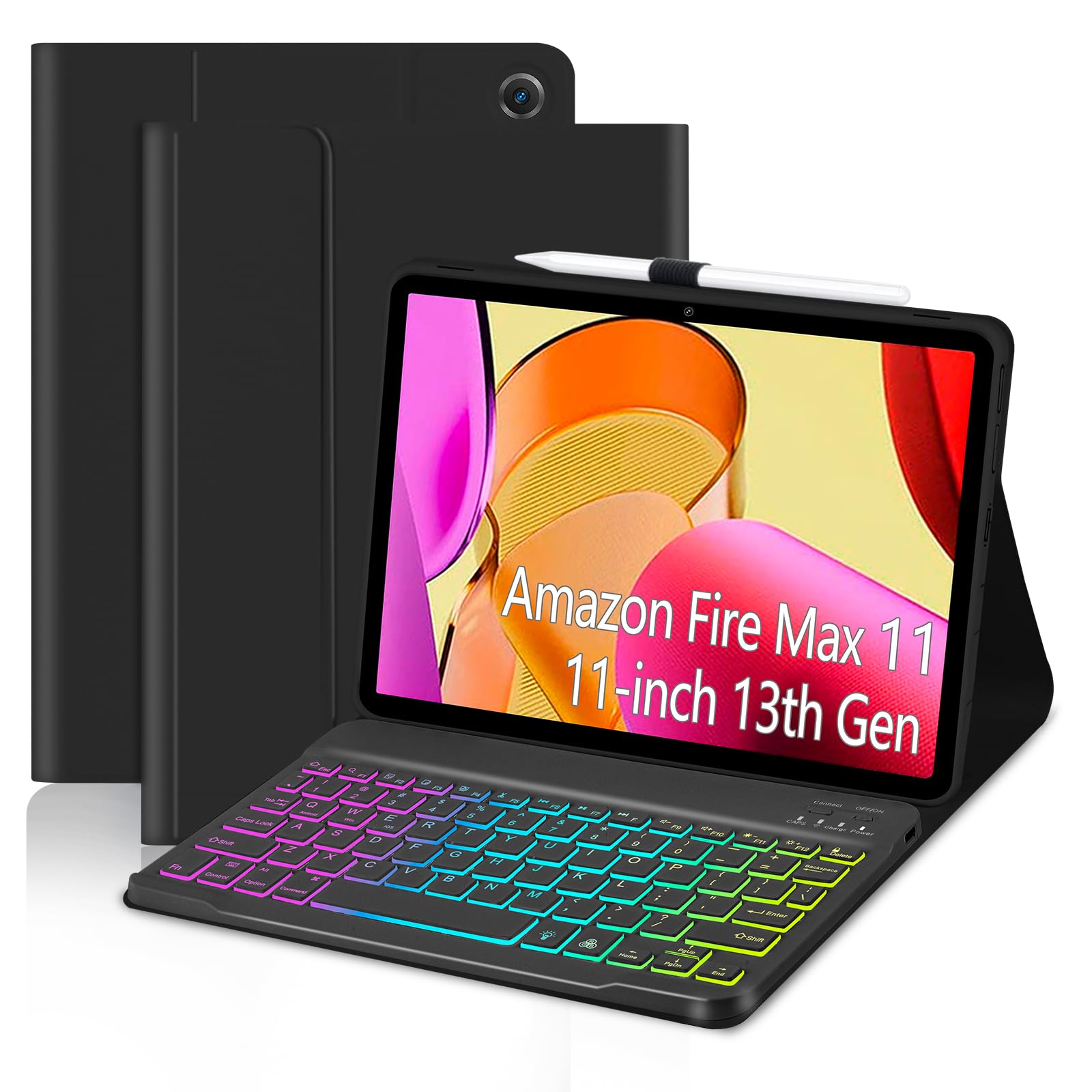 Amazon Fire Max 11 タブレット 本体 キーボードカバー付き Amazon.com: EAMPANG Case with Keyboard for Amazon Fire Max 11 inch